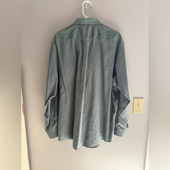 L.L. Bean Mens Blue Long Sleeve Collared Button Down Shirt SZ XL Reg 100% Cotton - Picture 6 of 8